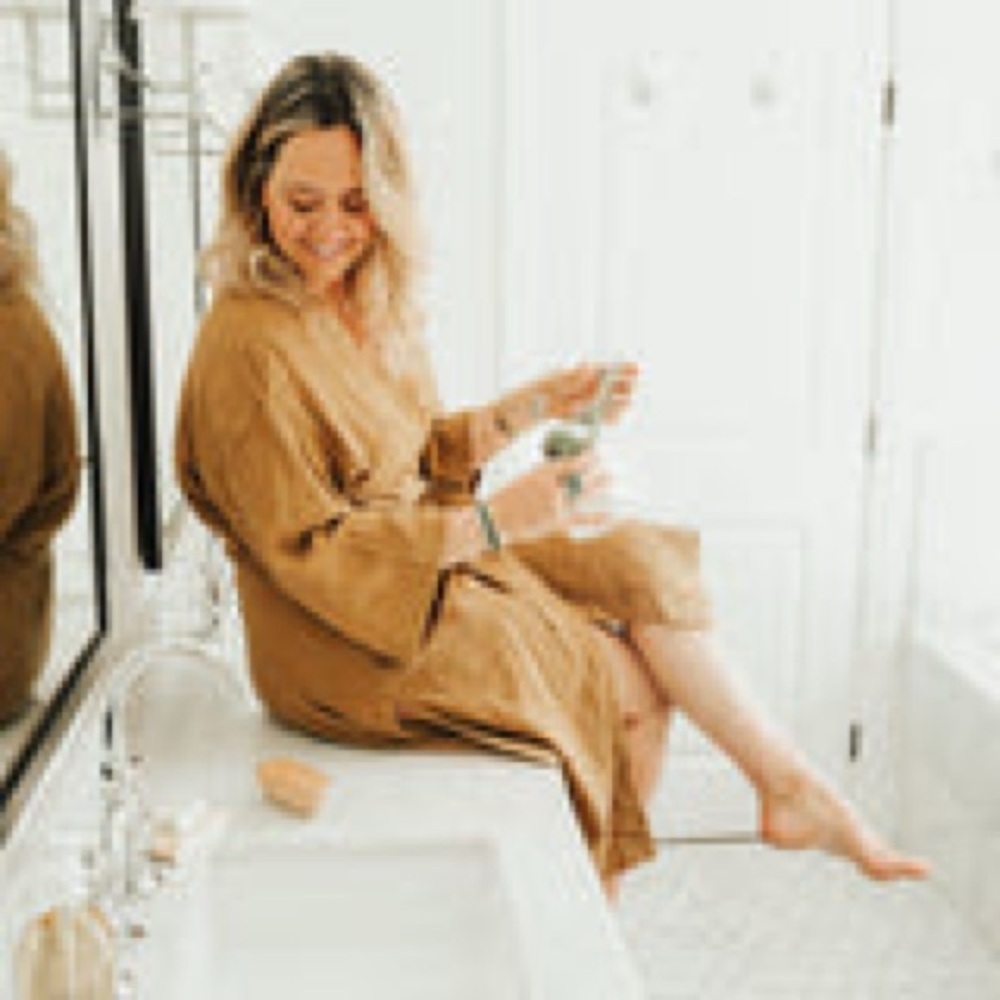 Carly Jean Los Angeles Tan Bathrobe